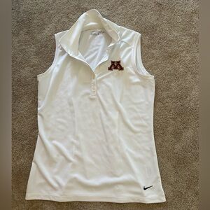 Nike women’s sleeveless golf shirt polo Minnesota Gophers Size Med